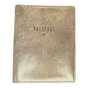 Fossil glittery gold leather passport holder